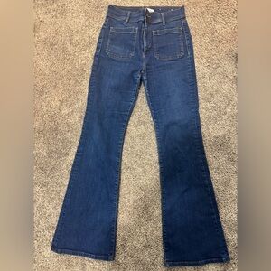 LOFT Women's Blue slim Flared Jeans